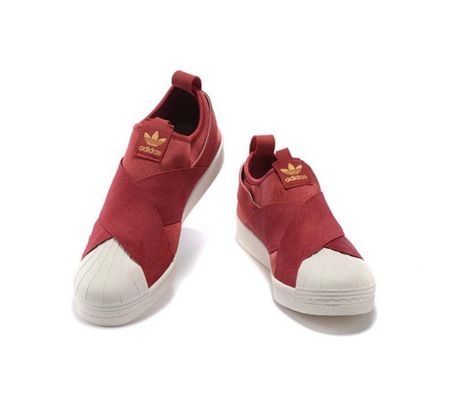 adidas superstar slip on femme rouge